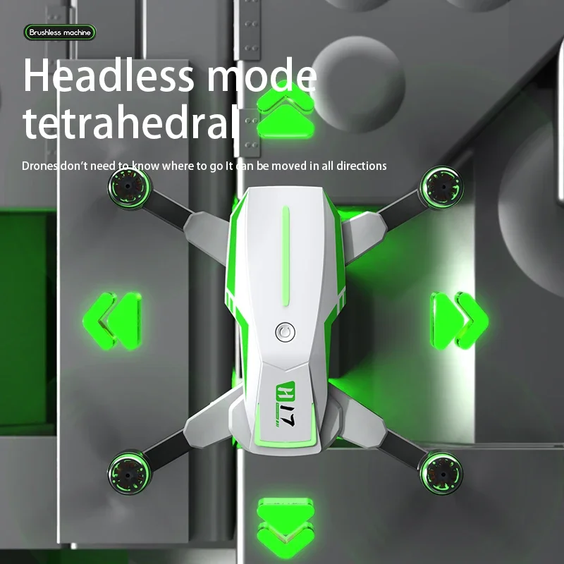 H17 Quadcopter Drone Brushless Optical Flow HD Dual Camera WIFI FPV RC Dron 4K ESC Flight Remote Control Toy Gravity Sensing