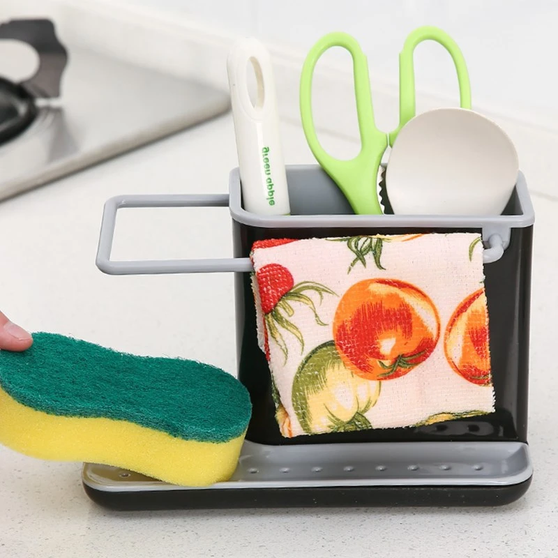 2022 Hot Sink Towel Utensils Sponge Racks Plastic Tidy ware Shelves Dishes Separated Creative Storaging Kitchen Container 5