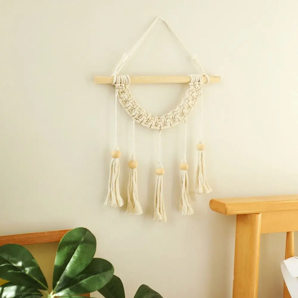 Nappa Arazzo Intrecciato A Mano Bellissimo Tessuto A Mano Bianco Bianco Tessuto A Mano Decorazione Della Parete Tessuta A Mano Stanza