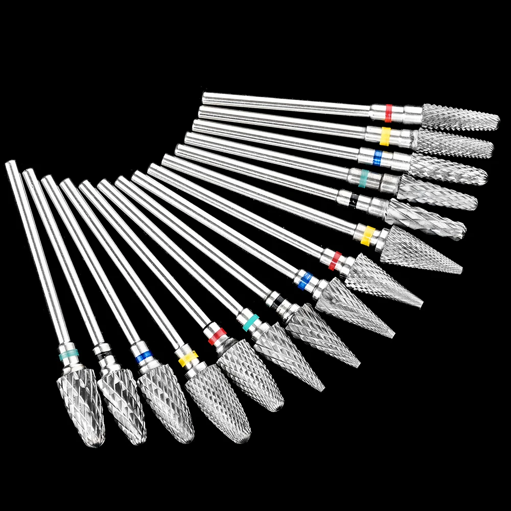 1PCS Carbide Nail Drill Bits Electric Drill Machine Files Milling Cutter Manicure Burr Cuticle Remove Nozzles Nail Art Equipment