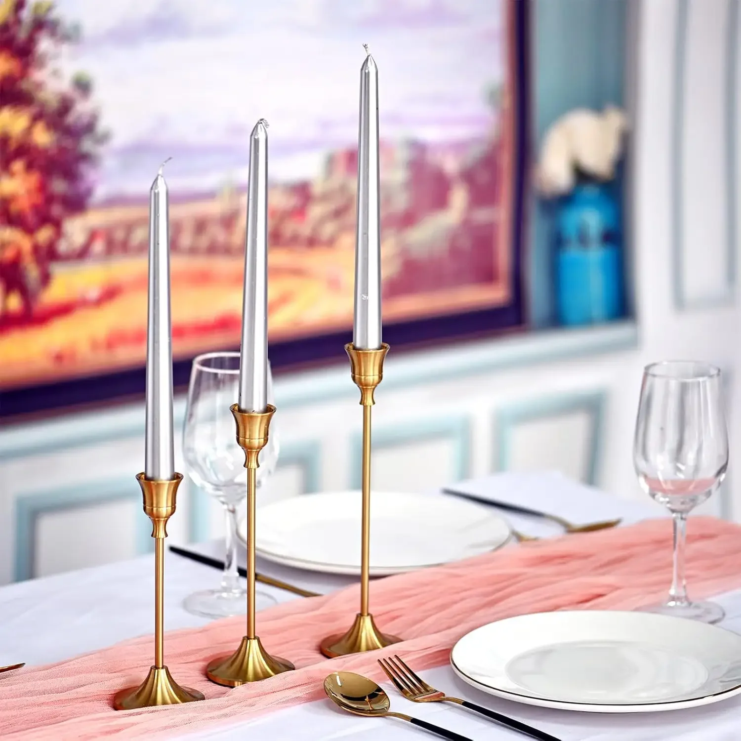 3-Piece Vintage Candle Holders 6