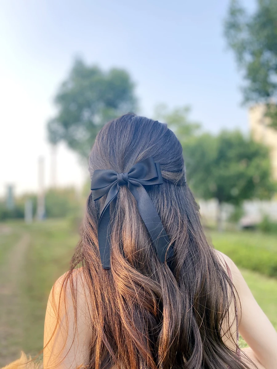 Koreanische Elegante Lange Schleifen-Haarspangen für Damen und Mädchen, Haarklammern, Haarschmuck, Kopfschmuck – Detail 13