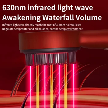 Electric Massage Comb for Hair Growth Massage Scalp Microcurrent Red Light Hair Brush Anti Hair Loss Liquid Oil Applicator 3