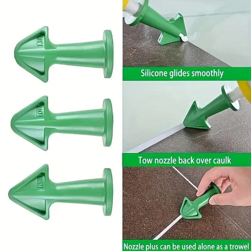 Multi-functional Sealant Nozzle Scraper 3/6pcs Floor Caulking Tools Silicone Sealant Nozzles Kit Home Improvement Set Grout Tool