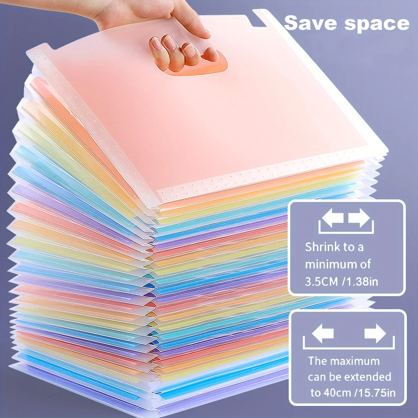 

School Index File Layers Office Folder Document Tabs Standing Multi-purpose Expandable for Colored Accordion 13/25 Bag