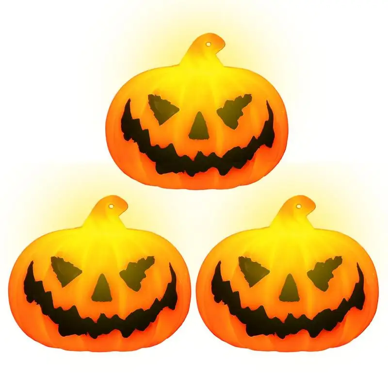 

Halloween Pumpkin Light Ornament Eerie Button Battery Pumpkin Ornament Home Theme Party Decorative Pumpkin For Courtyard Garden