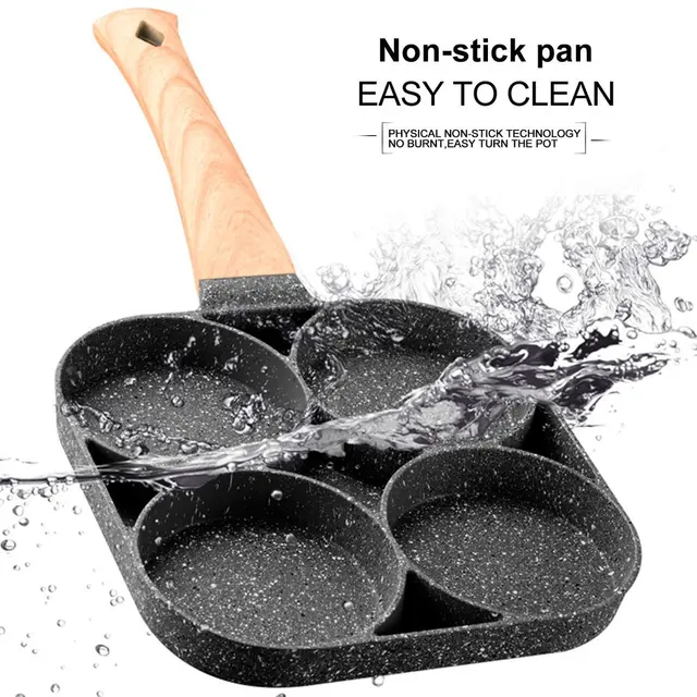Nonstick Frying Pan Egg Skillet Divided Frying Pan for Omelet Burger  Outdoor - AliExpress