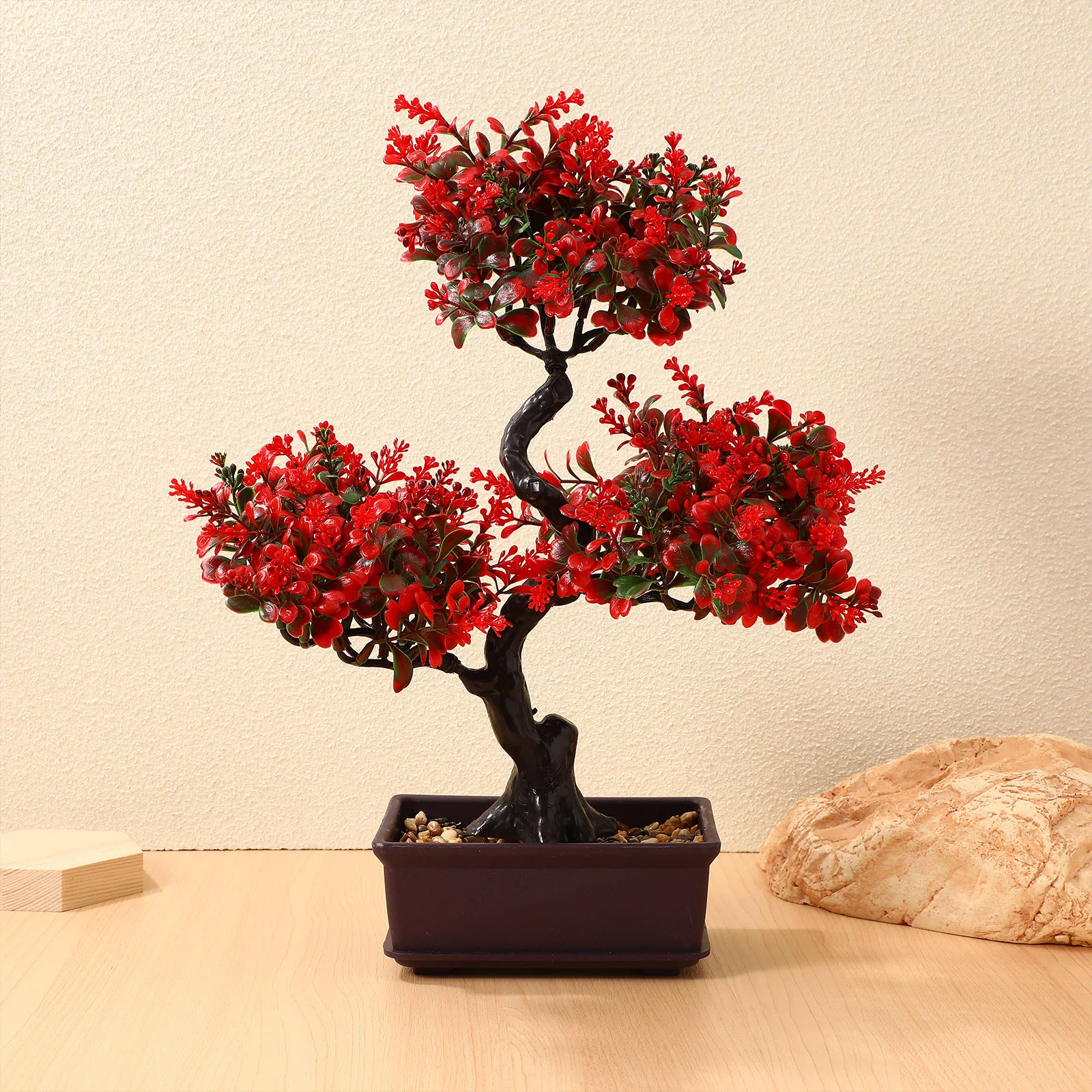 Piante artificiali Bonsai, pianta in vaso, Bonsai in plastica, simulazione Bonsai fai da te decorativa per la scrivania di Bonsai, decorazione per il soggiorno e il giardino