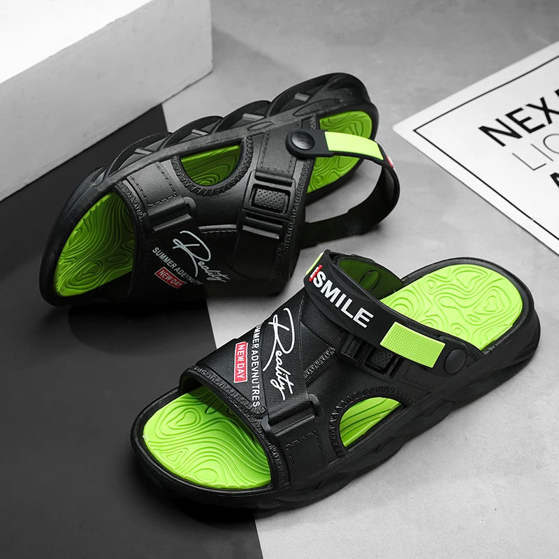 Summer Sandals Men's Slippers Couples Outdoor Slippers Beach Sandals Trendy One word Garden Anti slip Clogs