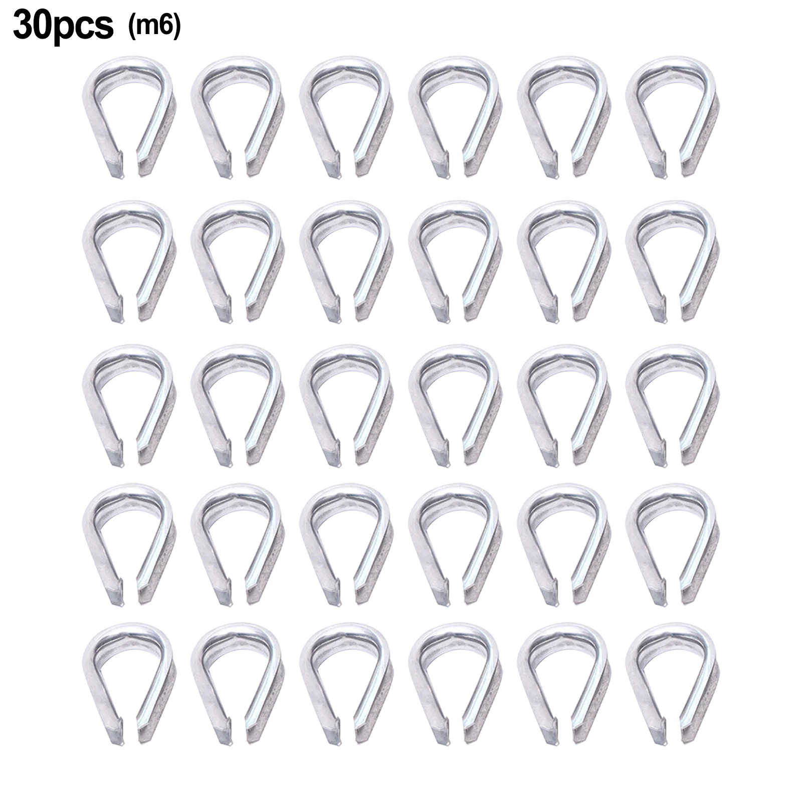 M2/m3/m4/m6/m8 Wire Rope Clamps Tent Rope Silver Temporary Guardrail System 304 Stainless Steel 30pcs Hanging Flags Rigging