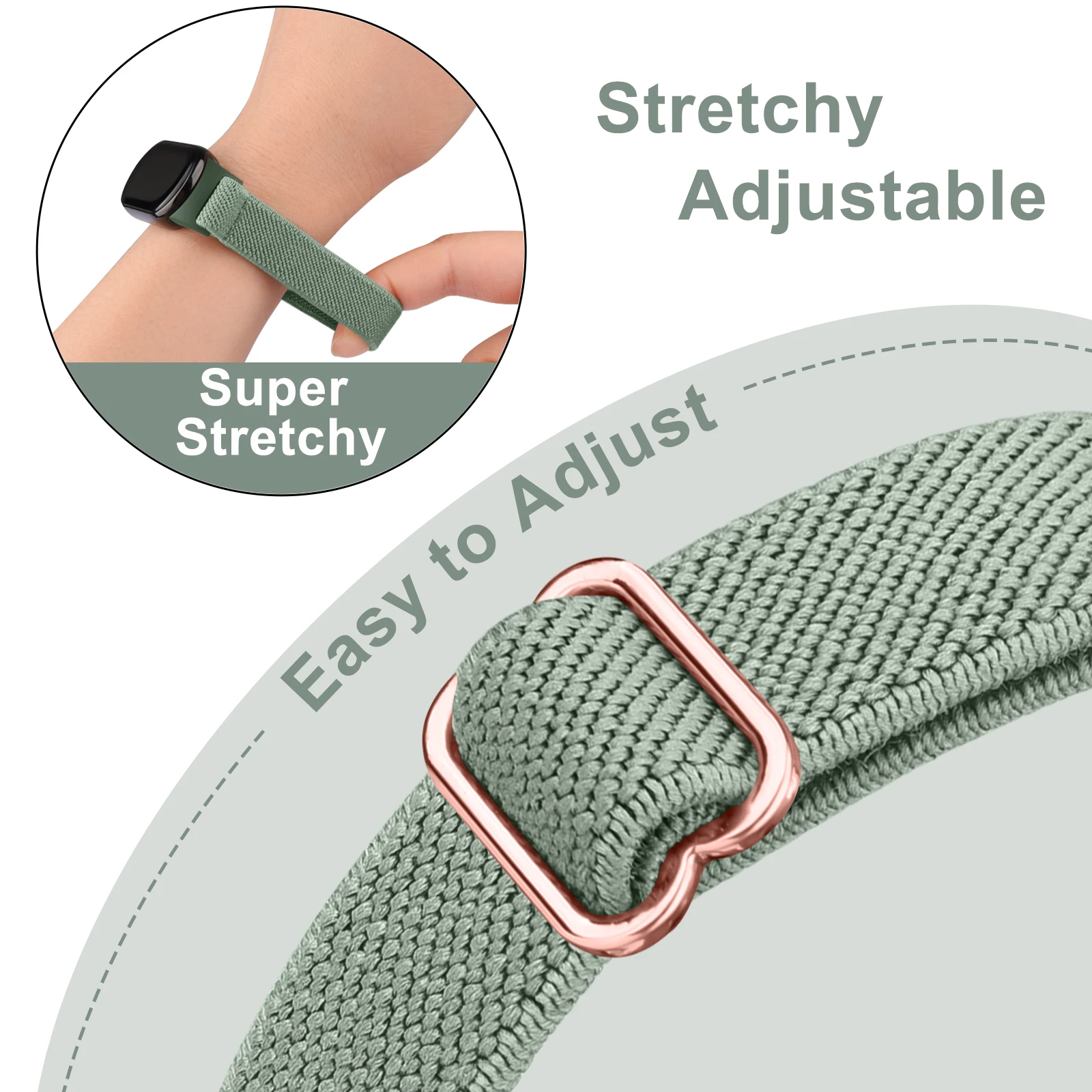 Elastic Nylon Strap - Versatile Watchband Replacement Bracelet Accessory