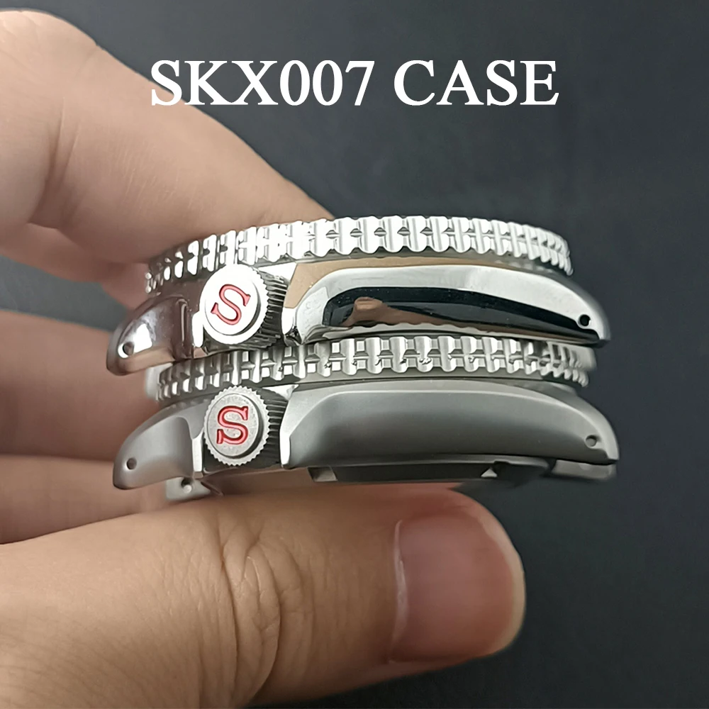 Premium Silvery Steel Watch Case with Sapphire Glass Bezel – 42mm