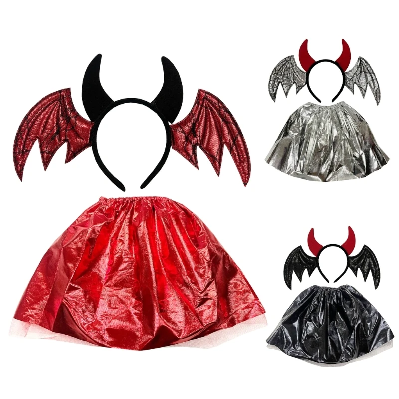 

Funny Cobweb Headband Skirt Set Halloween Dress Up Party Decorations Costume
