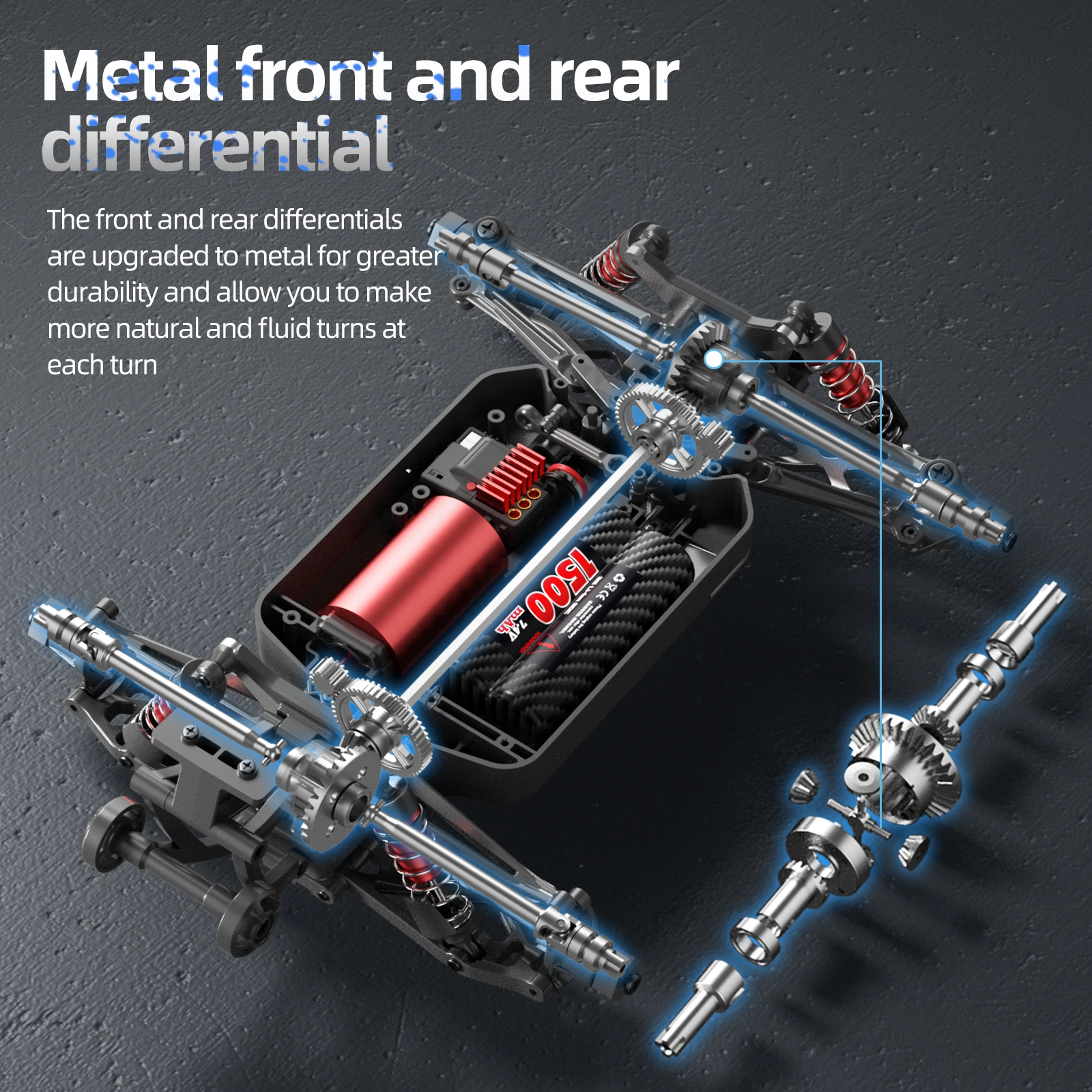 1:16 70KM/H Brushless RC Car Professional 4WD Electric High Speed Off-Road Remote Control Drift Toys for Kids VS WLtoys 144010 4