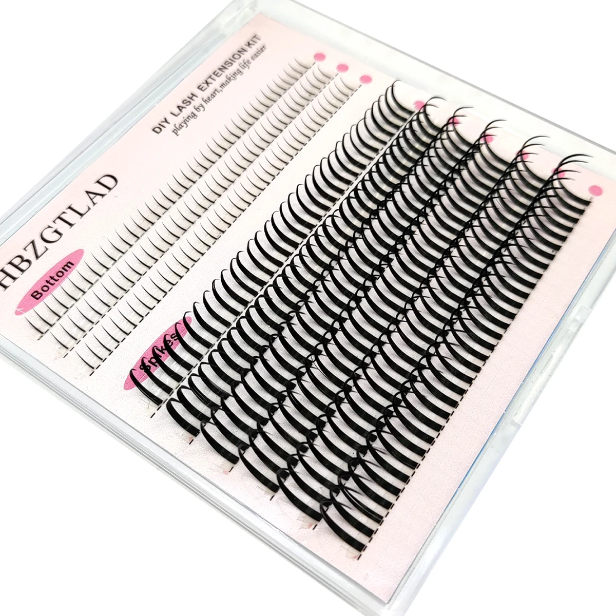 HBZGTLAD Wimpern 80D/100D Wimperncluster mit unten und stacheligem Volumen DIY Anime Wimperncluster verlängert Wimpern – Detail 2