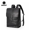 Pu Leather Men Backpack Large Capacity School Bags For Teenagers Travel Laptop Rucksack Student Weaving Shoulder Bagpack JYC187 1
