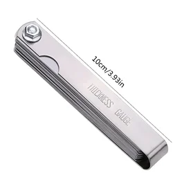 Precision Alloy Feeler Gauge with 32 Blades for Accurate Gap Measurement (Silver)