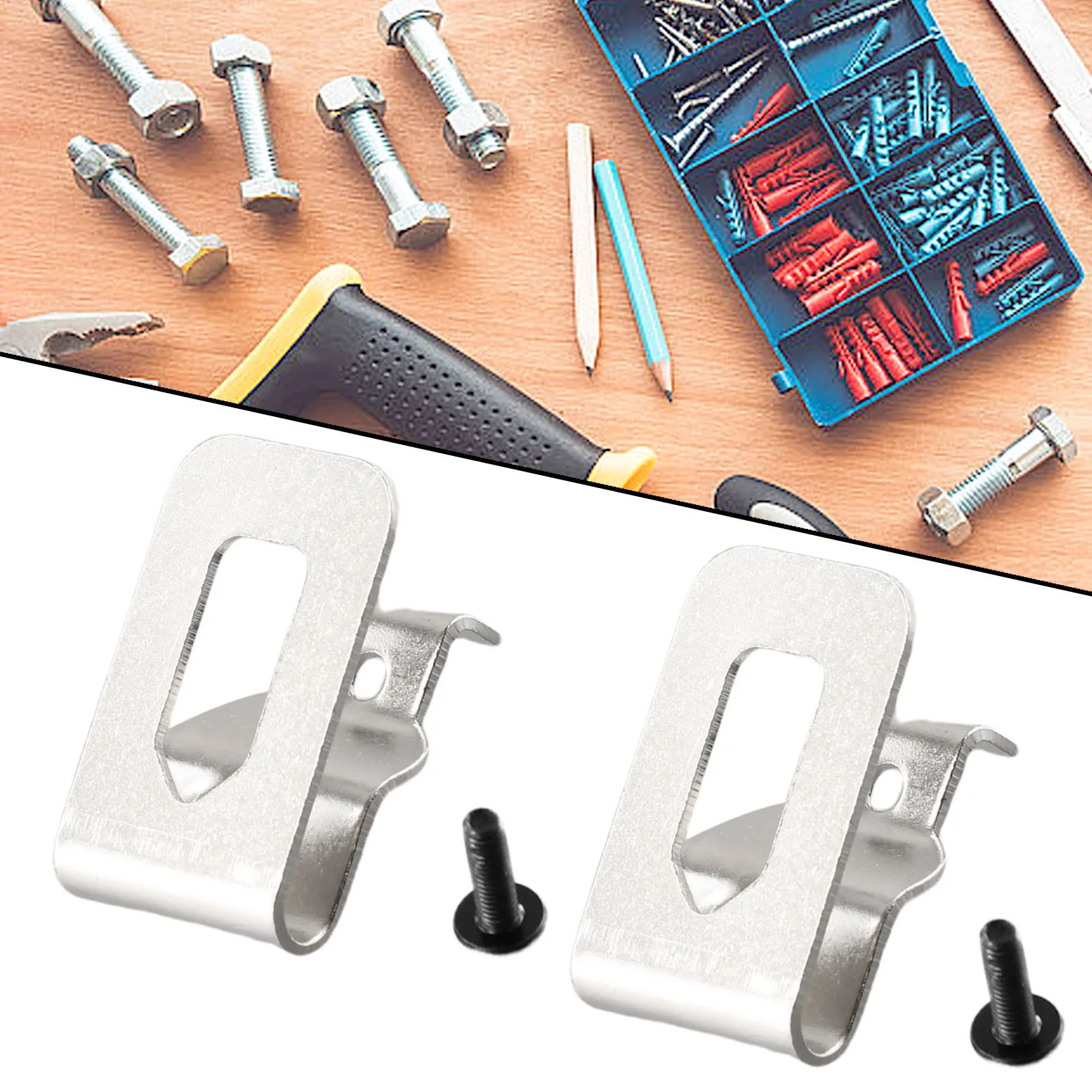 

2pcs Electric Drill Belt Clip Hooks Stainless Steel N268241/N169778 DCD980 For D-ewalt 20V Drill Driver Power Tool Accessories