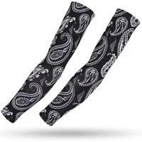 Sports Arm Sleeve 2PCS Men Women Paisley Cycling Arm Warmer Tattoo Sleeve Summer Running Basketball UV Protection Ice Fabric 2