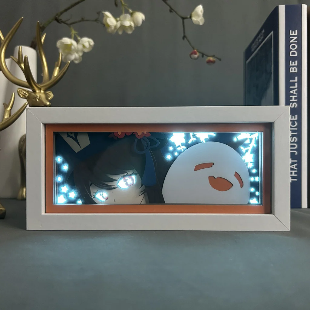 

Hu Tao 3D, аниме, искусственная кожа, коробка, Genshin, спальня, комната, ночь, искусственная кожа, экшн-фигурки, игрушки, бумажная резьба, искусственная кожа, детский подарок на день рождения