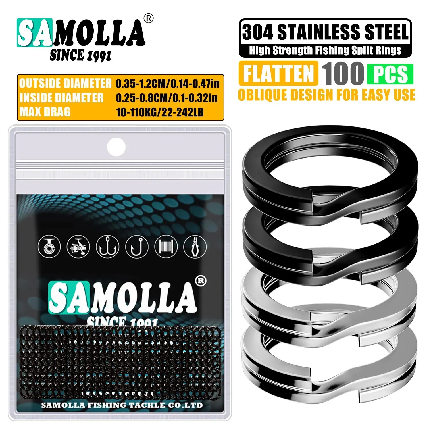 Stainless Split Rings Set 1