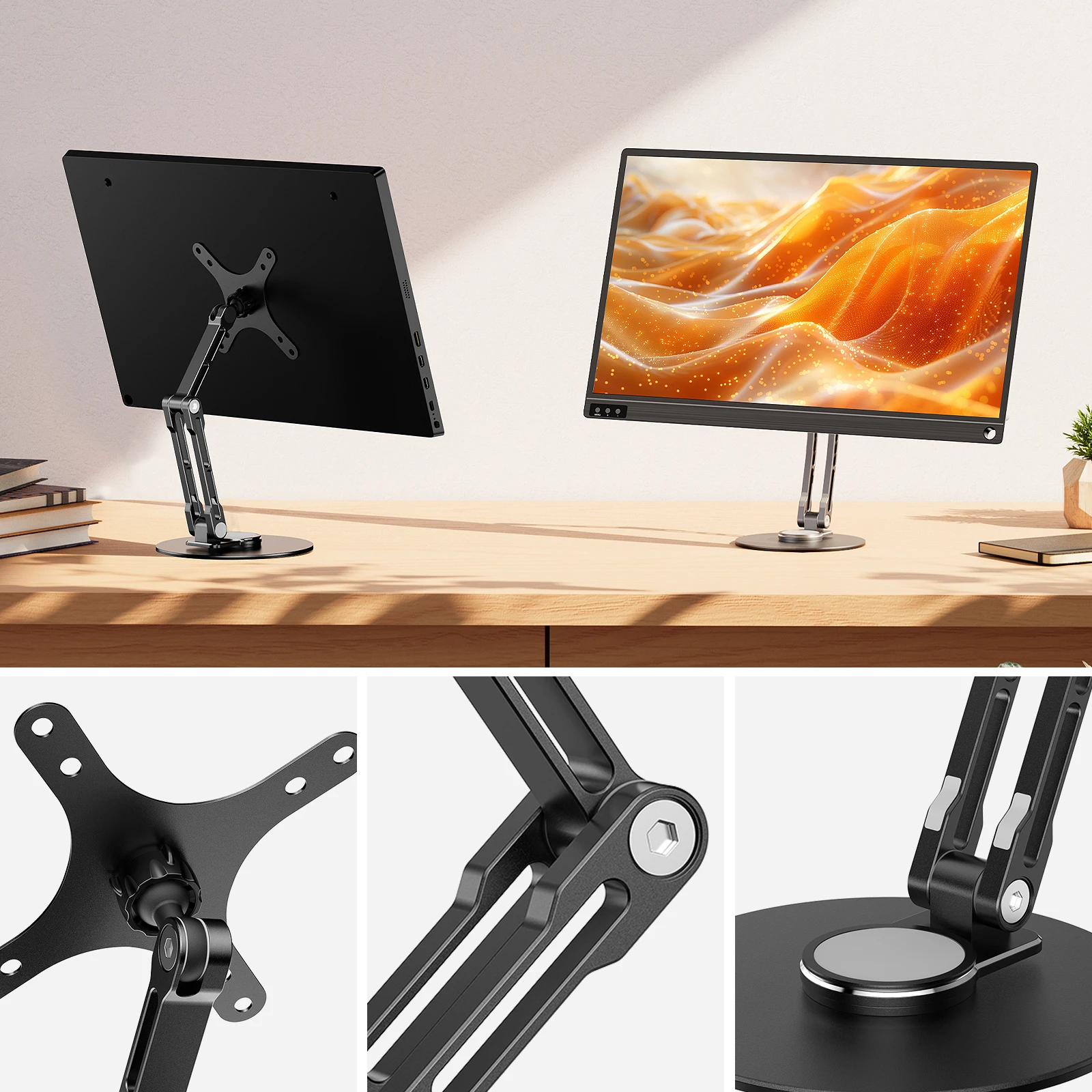 UPERFECT VESA Monitor Desk Mount Single Monitor Stands Freestanding Fits thumbnail 5