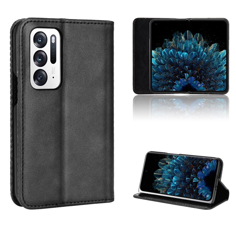 Wallet Leather For OPPO Find N Case Magnetic Book Stand Flip Card Protection Cover oppo flip cover Cases For OPPO