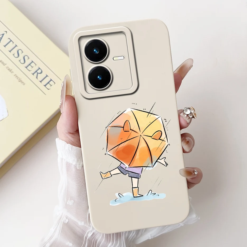 Stylish Painted Soft TPU Phone Case for Vivo Y22 Series - 6.55'' Bumper Cover