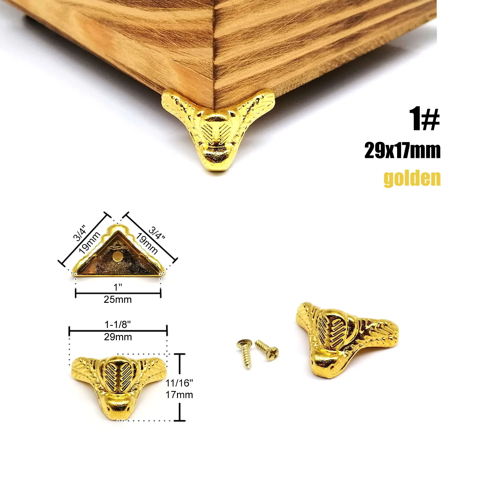4 Pcs Angolo Di Metallo Staffa D'angolo Protezione Angolare Per Piedini - Foto 8