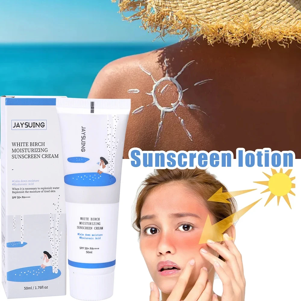 50ml facial sunscreen PF50+ PA++++ sunscreen birch juice moisturizing skin care effective UV protection Korean sunscreen 5