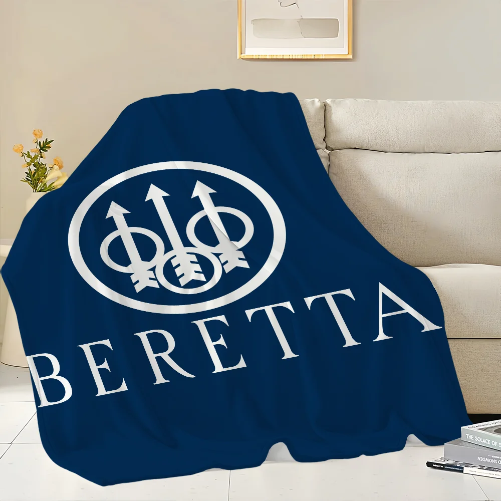 Fashion Gun B-Beretta Cool Blanket Skin friendly comfort warm soft plush blanket suitable sofa living room office bedroom 2