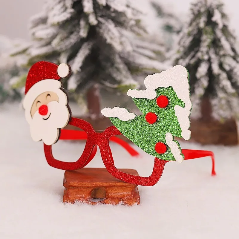 Christmas Glasses Decorative Kids Xmas Party Costume Accessory Photo Props Christmas Party Decoration Cosplay Glasses