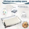 4/8 Pcs Underbed Storage Bags with Lid Large Capacity Quilt Clothes Storage Bag Foldable with Handle Clear Moisture Dust Proof 4