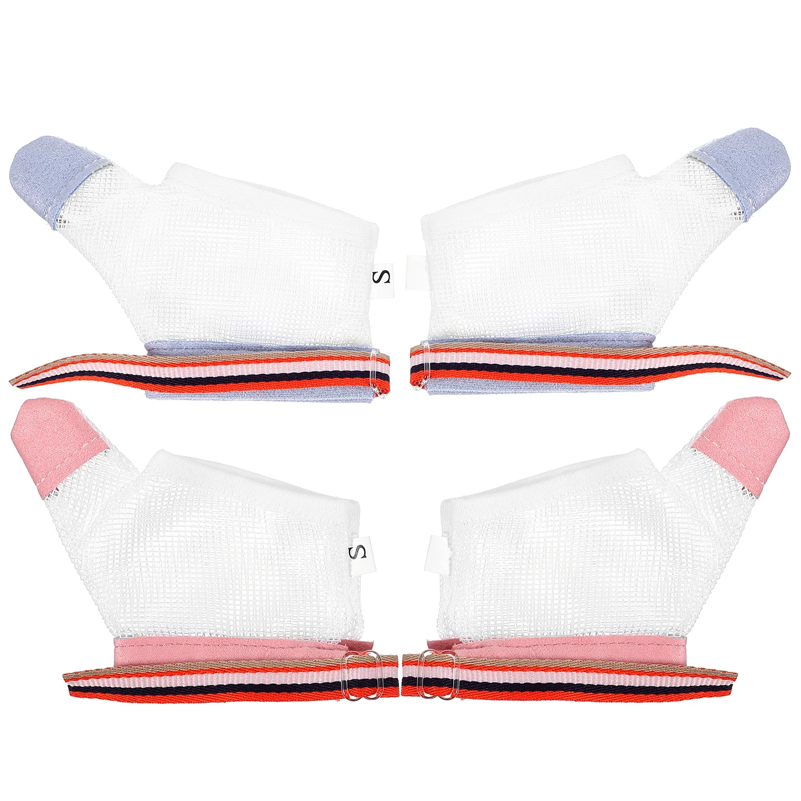 

2 Pairs Anti-eating Gloves Kit Thumb Guard Sucking Infants Finger Hands Stop Kids Protector Nylon Baby Protective