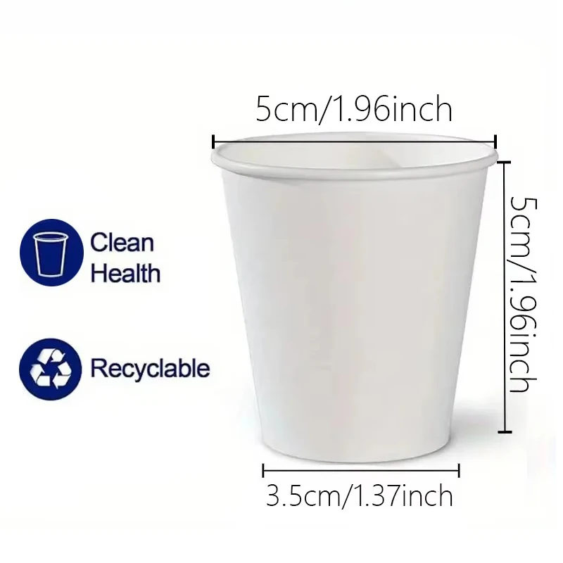 50PCS Disposable Small Paper Cups Coffee Candy Disposable Mini Paper Cups Supermarket Tasting Event Hotel Coffee Beverage Candy