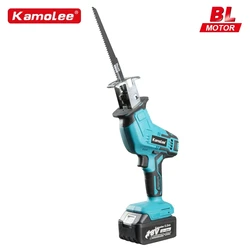 Kamolee 3600W 12000SPM Brushless Cordless Electric Reciprocating Saw Variable Speed Metal Wood Cutter Tool For Makita 18V Batter