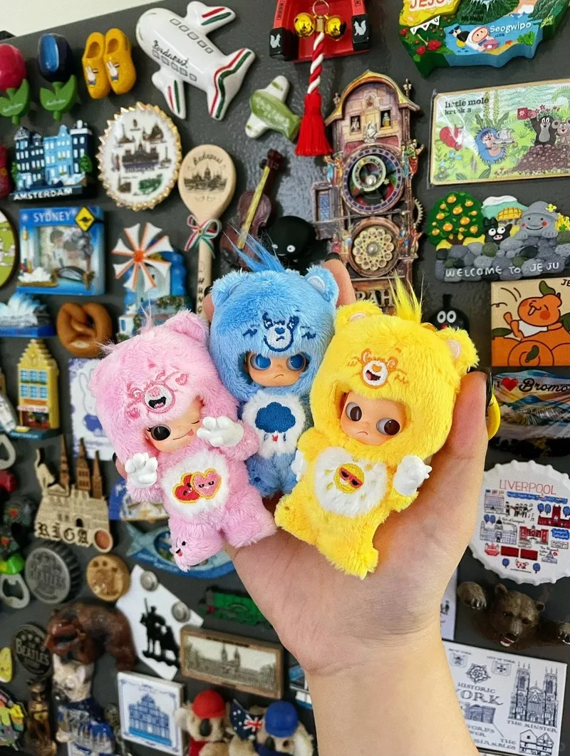 팝마트 지가 × 케어베어즈 블라인드 박스 귀여운 애니메이션 피규어 데스크탑 장식품 수집용 피규어 생일 선물