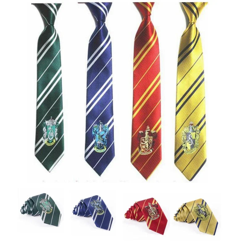 Harris Accessories Gryffindor/Slytherin/ Potter Ties College Style Student Cosplay Shirt Tie Halloween Party Supplies Xmas Gifts neck tie,anime necktie,cosplay necktie,anime tie