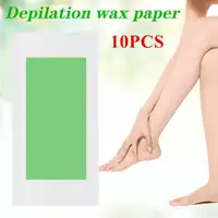 10pcs Professional Hair Removal Double Sided Cold Wax Strips Paper For Leg Body Face Wax Paper Wholesale I8L5 1