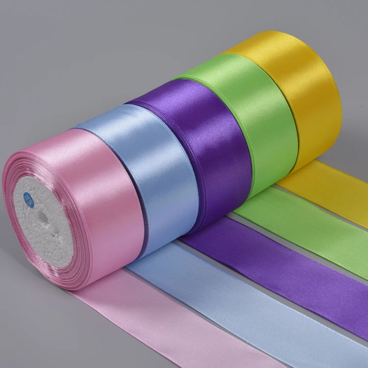 Silk Satin Ribbons Handmade Crafts Supplies DIY Wedding Sashes Gift Box Wrapping
