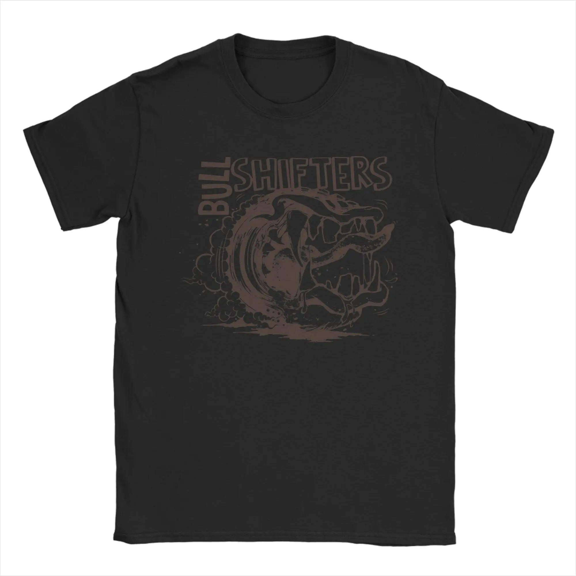 Vintage Bull Shifter Men's Cotton Graphic T-Shirt - Short Sleeve O-Neck Summer Tee
