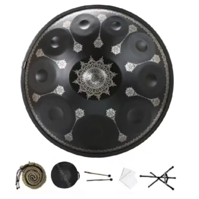 Professionele handpan met stalen tong, authentieke D-majeur, percussie voor yoga en meditatie, 432 Hz, 440 Hz, 9, 10, 12 noten_voghion.com