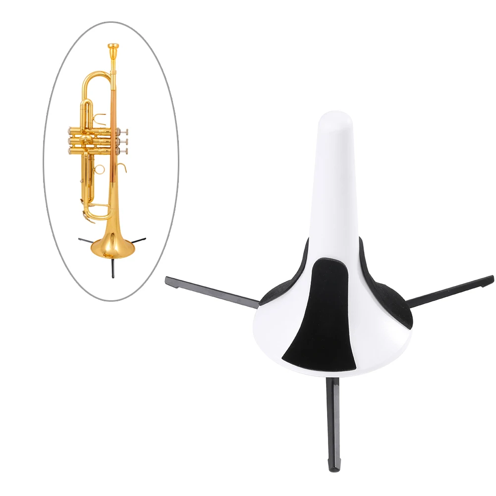 Portable Detachable Foldable Trumpet Tripod Holder Stand Metal Brass Legs Instrument Accessory Musical Instrument Trumpet Stand