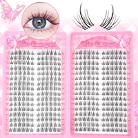 Faux cils naturels légers en grappe de 320, Style tournesol C-Curl, réutilisables pour débutants 3