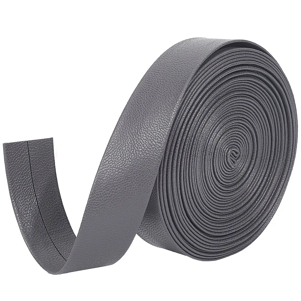5M 접이식 PU 가죽 플랫 코드 그레이 20x1mm 5.47 야드(5m)/번들