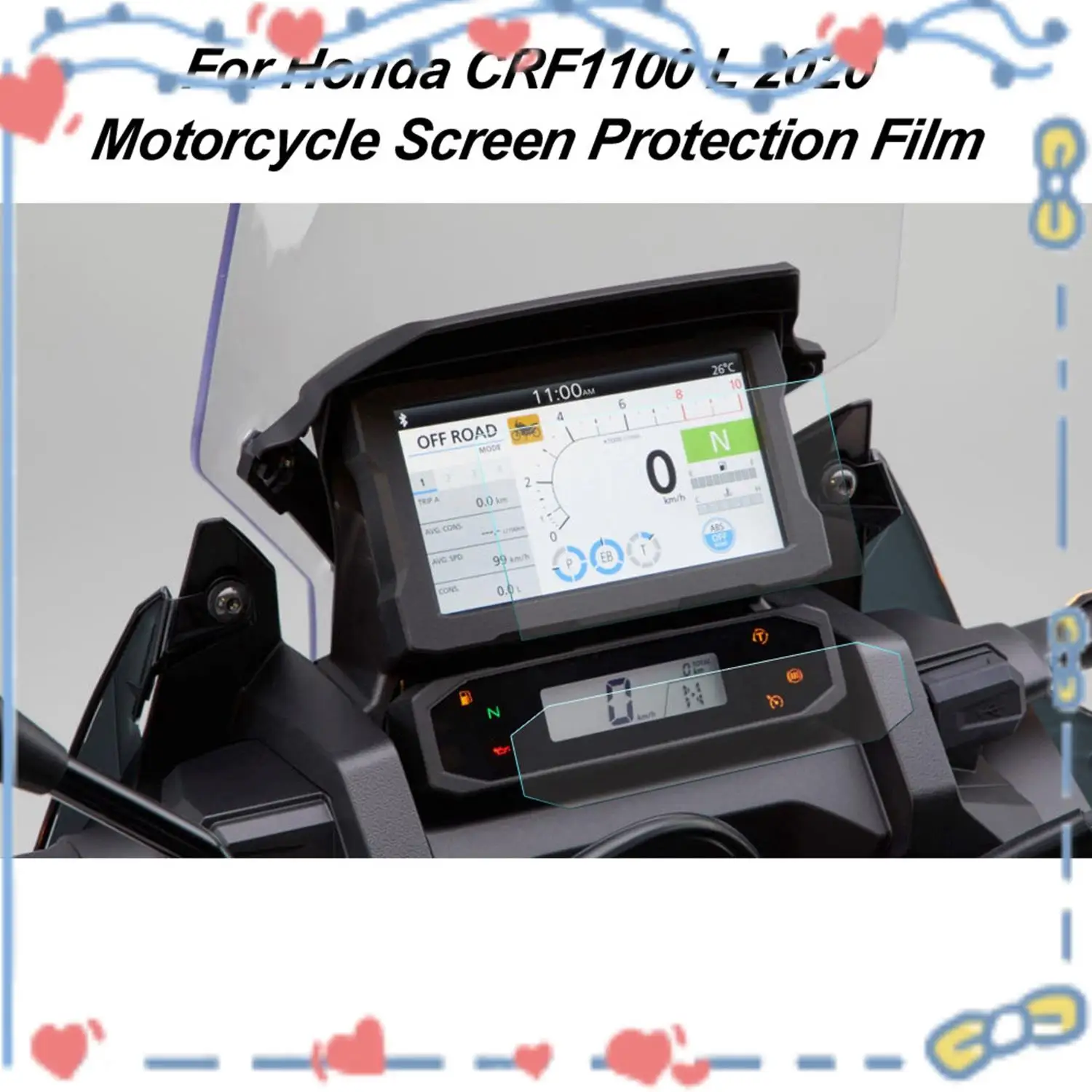 혼다 CRF1100L CRF 1100L 아프리카 트윈 2020 용 오토바이 대시 보드 화면 보호 필름 속도계 스크래치 필름