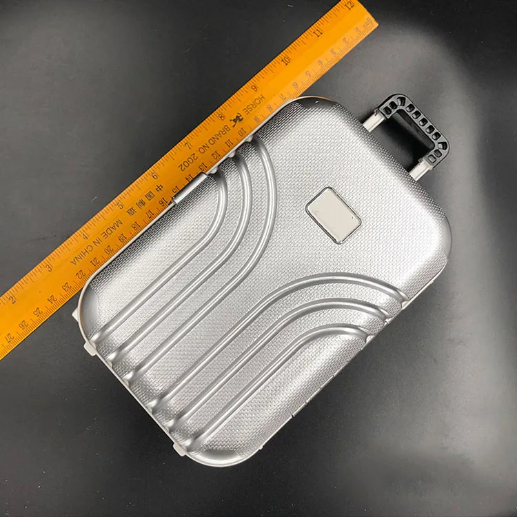 1/6 수하물 여행 트롤리 케이스 빈티지 플라스틱 여행 트롤리 가방 스피너 롤링 12 액션 피규어 바디