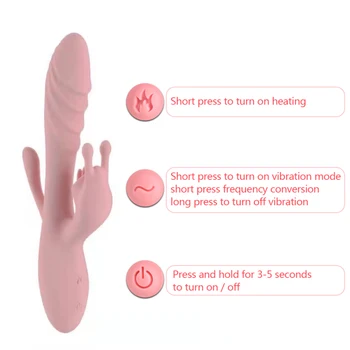 G spot Vibator 3 In 1 Clitoris stimulation Massager 12 Speed Dildo Vibrator for Women USB Rechargeable Sex Toys Kits Adult Shop 3