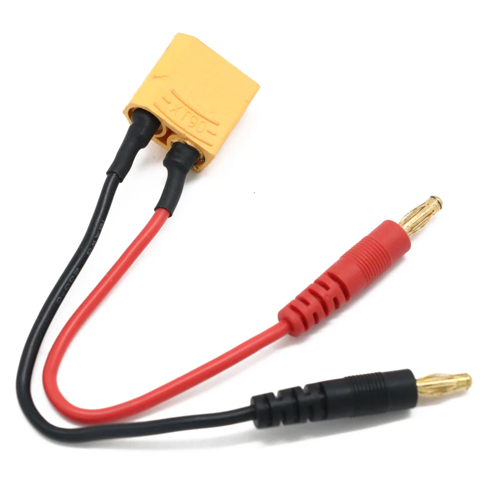 1pcs Battery Charger Cable 4.0mm Banana Male Connector To XT90/ XT60/ XT30/ T Plug 14AWG Silicone Cable 20CM For RC Lipo Battery 2