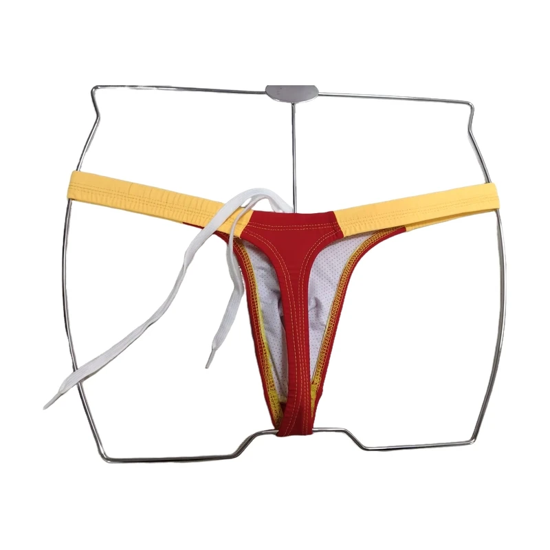 BOYTHOR Men's Swimming Trunks Thong Swimming Trunks Match Color Narrow Edge Sexy Fashion Swimming Beach Pool Swimming Trunks 2